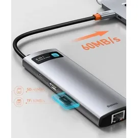 Baseus Metal Gleam 8ing1 multifunktionaler Hub 8in1 USB-C Dock CAHUB-CV0G