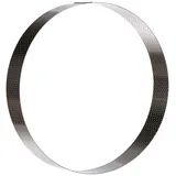 De Buyer – VALHORNA runder Tortenring aus perforiertem Edelstahl – Durchmesser 24,5 cm, Höhe 3,5 cm – 3098.09, Silber