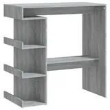 vidaXL Bartisch mit Regal 100 x 50 x 101,5 cm Grau