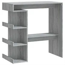 vidaXL Bartisch mit Regal 100 x 50 x 101,5 cm Grau