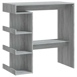 vidaXL Bartisch mit Regal 100 x 50 x 101,5 cm Grau