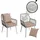 Proregal Gartenstuhl Aluminium Grau 2er Set