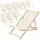 ECD Germany Liegestuhl Klappbar 10er Set 120 x 60 x 30 cm Beige
