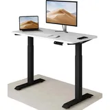 Desktronic HomeOne Höhenverstellbarer Schreibtisch Schwarz - Weiß 120x60cm