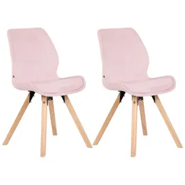 CLP 2er Set Stuhl Luna pink/Samt