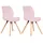 CLP 2er Set Stuhl Luna pink/Samt