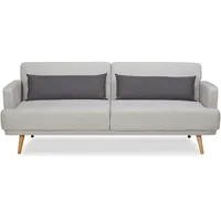 3-Sitzer Sofa Webstoff Grau Relaxsofa Wohnzimmer Möbel Lounge