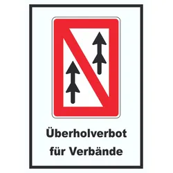 überholverbot für Verbände Symbol A1 (594x841mm)