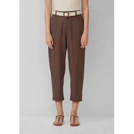 s.Oliver Cropped Chino aus Leinenmix braun 34