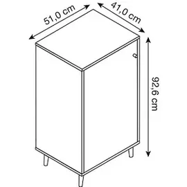 MÖBELPARTNER Serie 500 Büroschrank 50,9 x 41,0 x 168,7 cm weiß