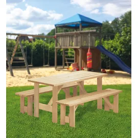 Wilk Kindergarnitur Holz ROBUSTO KID 118 cm Sitzgruppe Garten Kinder