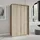 masseno Schwebetürenschrank NISSE 120 x 205 x 60 cm Eiche