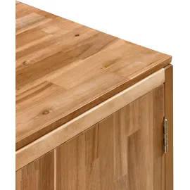 Beliani Outdoor-Küchenschrank Venosa Braun