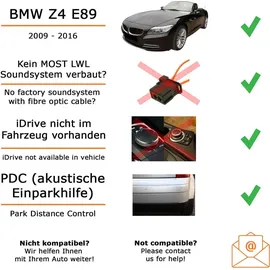 JUST SOUND best choice for caraudio Autoradio Einbaupaket JBL Celebrity 150 passend für BMW Z4 E89 + PDC | Bluetooth USB