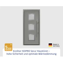 EcoStar Haustür ISOPRO Secur IPS 810S RC2 graualuminium 110 x 210 cm