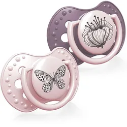 LOVI Botanic 3-6m Schnuller Girl 2 St.
