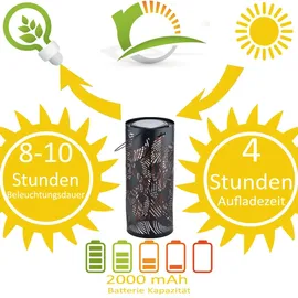 Marrakesch Orient & Mediterran Interior Laterne Metall 30 cm 1 Stück schwarz