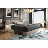 Trada Royal Boxspringbett mit Bettkasten Bonell H3 mit Topper Beige - Trada
