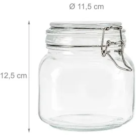 Relaxdays Einmachglas 750 ml 6 St.