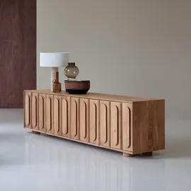Tikamoon Olga TV-Schrank 195 cm Beige Akazie