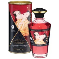 SHUNGA Aphrodisiac Warming Oil Massageöl Sparkling Strawberry Wine, 100ml