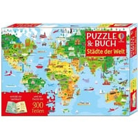 Usborne Verlag Usborne Publishing Puzzle & Buch: Städte der Welt (300 Teile)