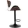 vente-unique Barhocker 2er-Set höhenverstellbar - Kunstleder und Metall - Nussbaumfarben & Schwarz - MONTENEGRO