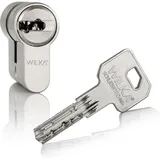 Wilka Wilka, - Profilzyl. mit Si-karte 3663 N+g, 40-60 mm, inkl. 3 Neusilberschlüssel S3