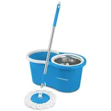 Esperanza Wischmopp mit Eimer EHS006, Blau, Weiß, Mikrofaser