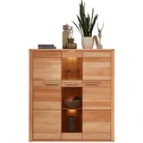 Carryhome Highboard Kernbuche, - 127x137x40 cm,