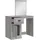vidaXL Schminktisch mit LED-Leuchten Grau Sonoma 90x42x132,5 cm