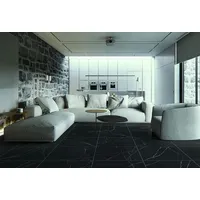 Euro Stone Bodenfliese Feinsteinzeug Rud Black schwarz 60 x 120 cm