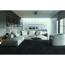 Euro Stone Bodenfliese Feinsteinzeug Rud Black schwarz 60 x 120 cm