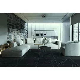 Euro Stone Bodenfliese Feinsteinzeug Rud Black schwarz 60 x 120 cm