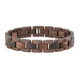 HOLZKERN Marked Walnuss/Kupferfarben Armband Edelstahl/Holz  onesize