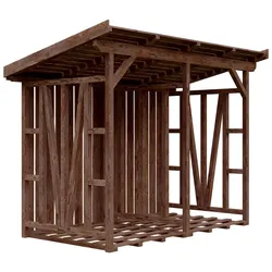 Skan Holz Holzunterstand Max 1 nussbaum