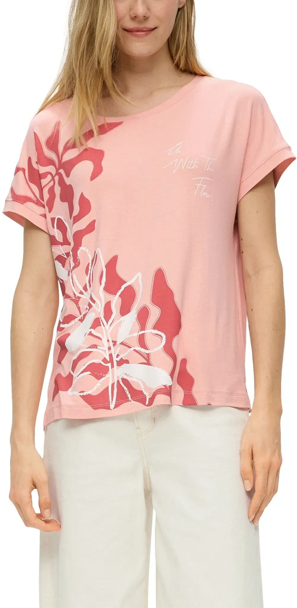 s.Oliver Print-Shirt, mit großem Floral-Print s.Oliver blush 38