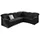 DOMO collection Eckcouch Kunstleder 2-Sitzer Schwarz