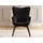s-style möbel Loungesessel Lenari Cord 71 x 96 x 86 cm Schwarz