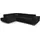 torana Ecksofa Aller L-form mit Schlaffunktion und Bettkasten in Schwarz (Jasmine 100), Links Ottomane