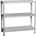 Simon Rack Comfort Metallregal mit 3 Böden und Schrauben Farbe GRAU 900x900x400 mm