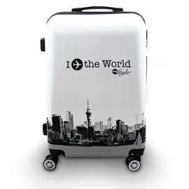 Berwin Bituxx Kofferset 3teilig Design Fly The World White MS-17311 - Bunt