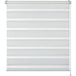 Doppelrollo "Tilda", weiß, B:60cm H:150cm, Polyester, SCHÖNER WOHNEN-KOLLEKTION, Rollos, geklemmt, silberne oder weiße Rollo-Technik