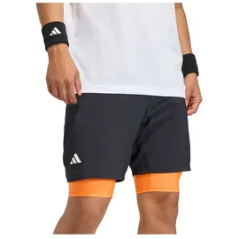 adidas Club Tennis Climacool 2IN1 Trainingsshorts Herren Black/Pure Orange S