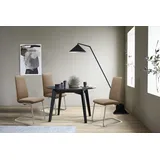 Polsterstuhl STRESSLESS "Laurel", braun (sand dinamica, chrom glänzend), B:53cm H:105cm T:60cm, Microfaser DINAMICA (88% Polyester, 12% Polyurethan), Stühle, Polsterstuhl, High Back, Größe M, mit Beinen aus Stahl in Chrom glänzend