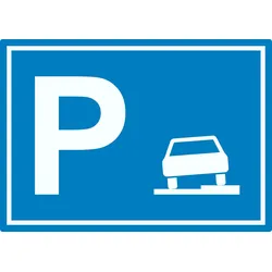 HB-Druck Gehweg Parkplatz Aufkleber waagerecht A7 (74x105mm)