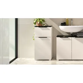 Composad Bad Unterschrank 40 x 81 x 35 cm Beige/Grau/Schwarz