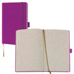 Lediberg Notizbuch »Tucson« kariert A6 lila lila