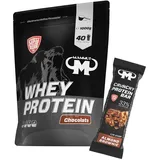 1kg Mammut Whey Protein Eiweißshake - Set inkl. Protein Shaker, Riegel, Powderbank oder Tasse (Chocolate, Mammut Protein Bar - Almond Brownie)