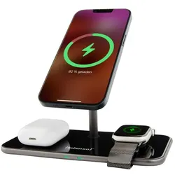 Intenso MB13 Smartphone, Smartwatch Schwarz USB Kabelloses Aufladen Schnellladung Indoor